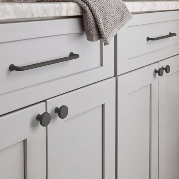 Amerock BP36780FB Matte Black Cabinet Pull Handle 1 1/4” Knob NEW Open Box - Picture 6 of 12